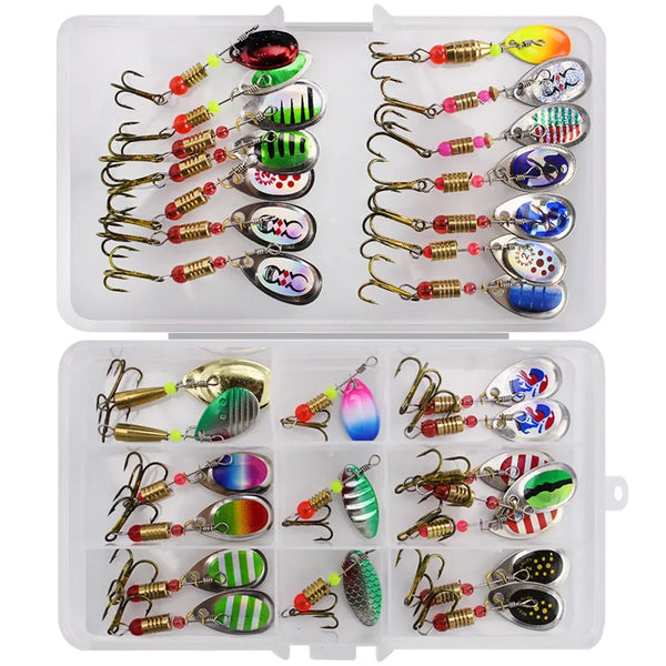 30/10pcs Spinner & Spoon Lure Set