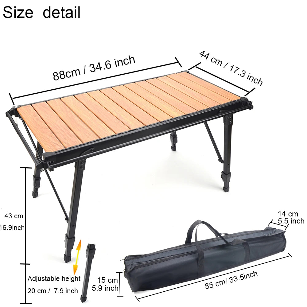 Portable Folding IGT Wood Camp Table