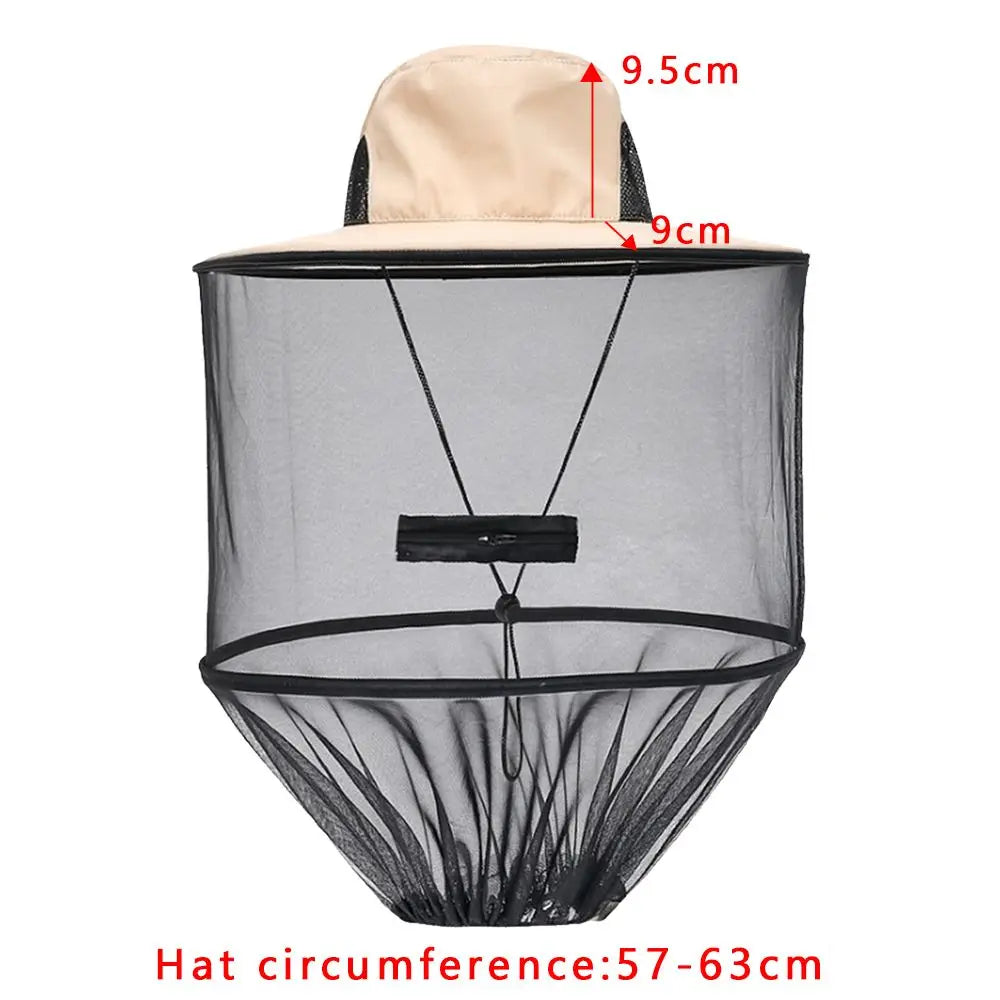 Outdoor Mosquito Hat with Hidden Net