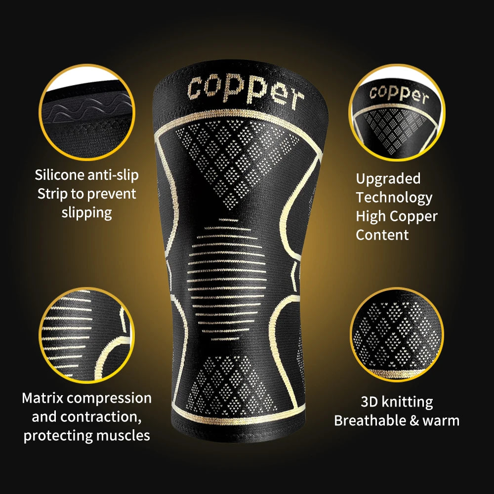 2-Pack Copper Ion Sports Knee Pads
