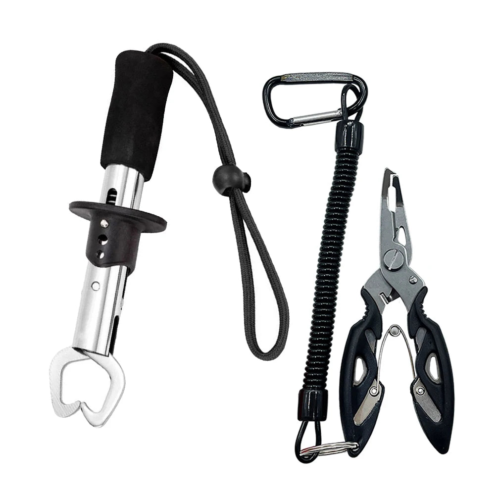 Stainless Steel Fishing Pliers & Fish Gripper Set