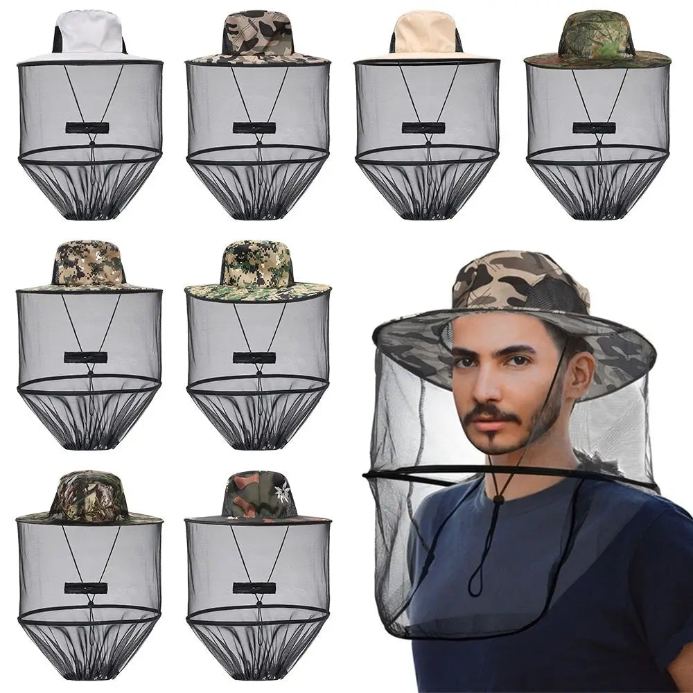 Outdoor Mosquito Hat with Hidden Net