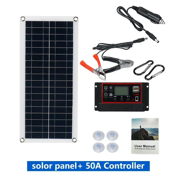 20W–1000W 12V Solar Panel with 100A Controller