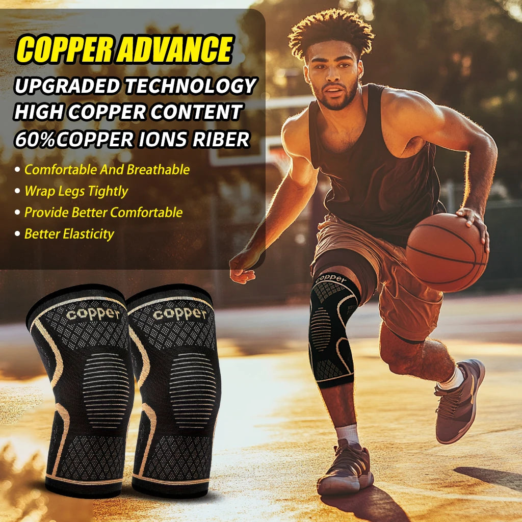 2-Pack Copper Ion Sports Knee Pads