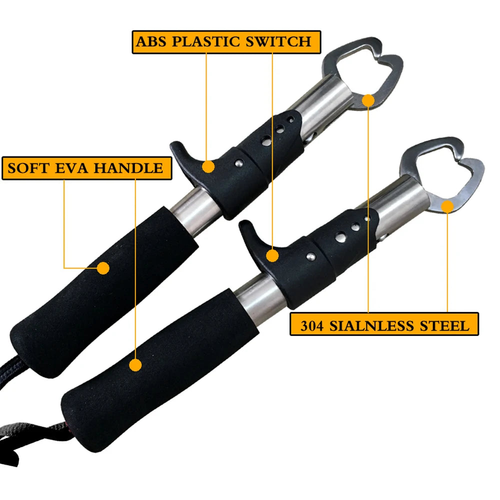 Stainless Steel Fishing Pliers & Fish Gripper Set