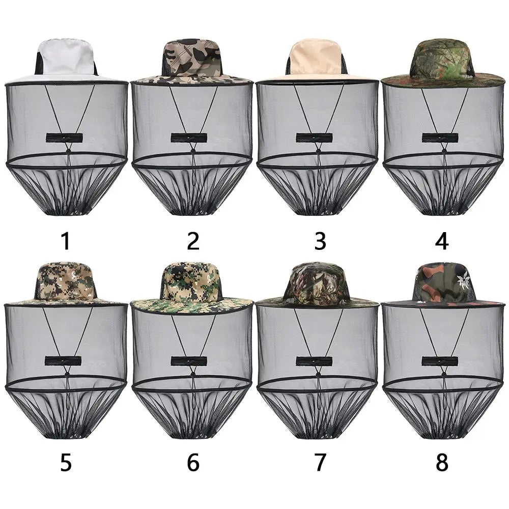 Outdoor Mosquito Hat with Hidden Net