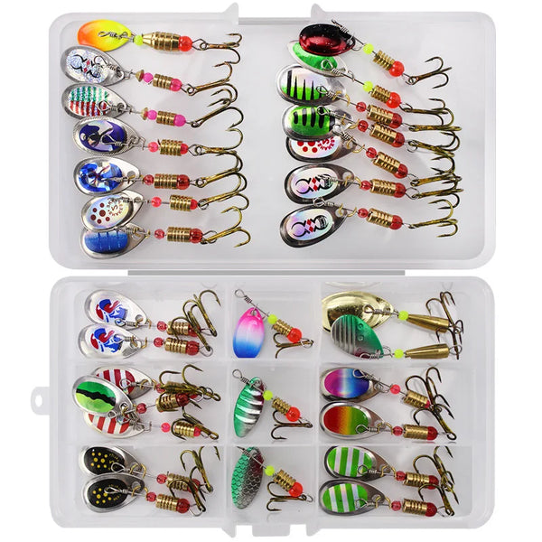 30/10pcs Spinner & Spoon Lure Set